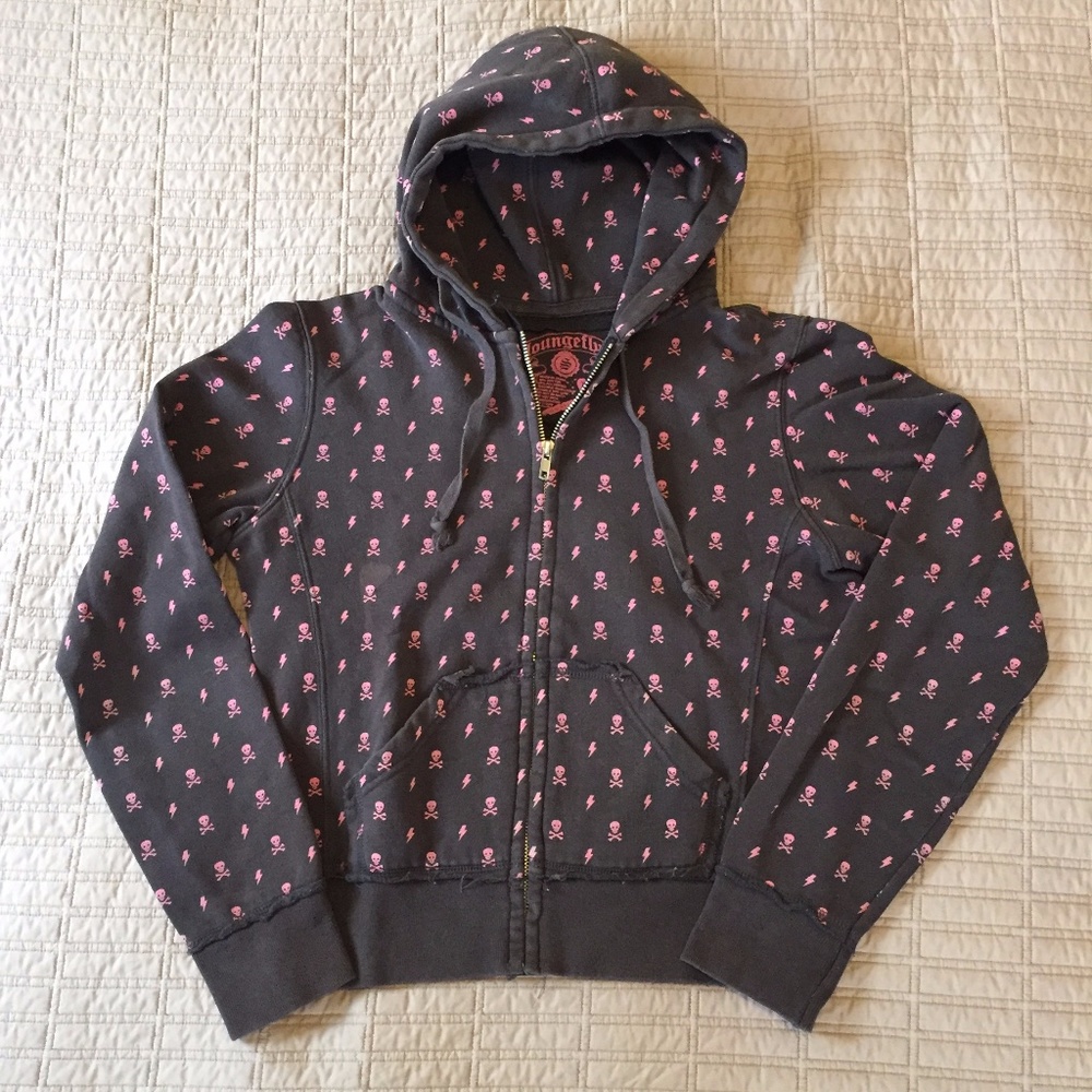 Loungefly Lightning Skull Bones Hoodie